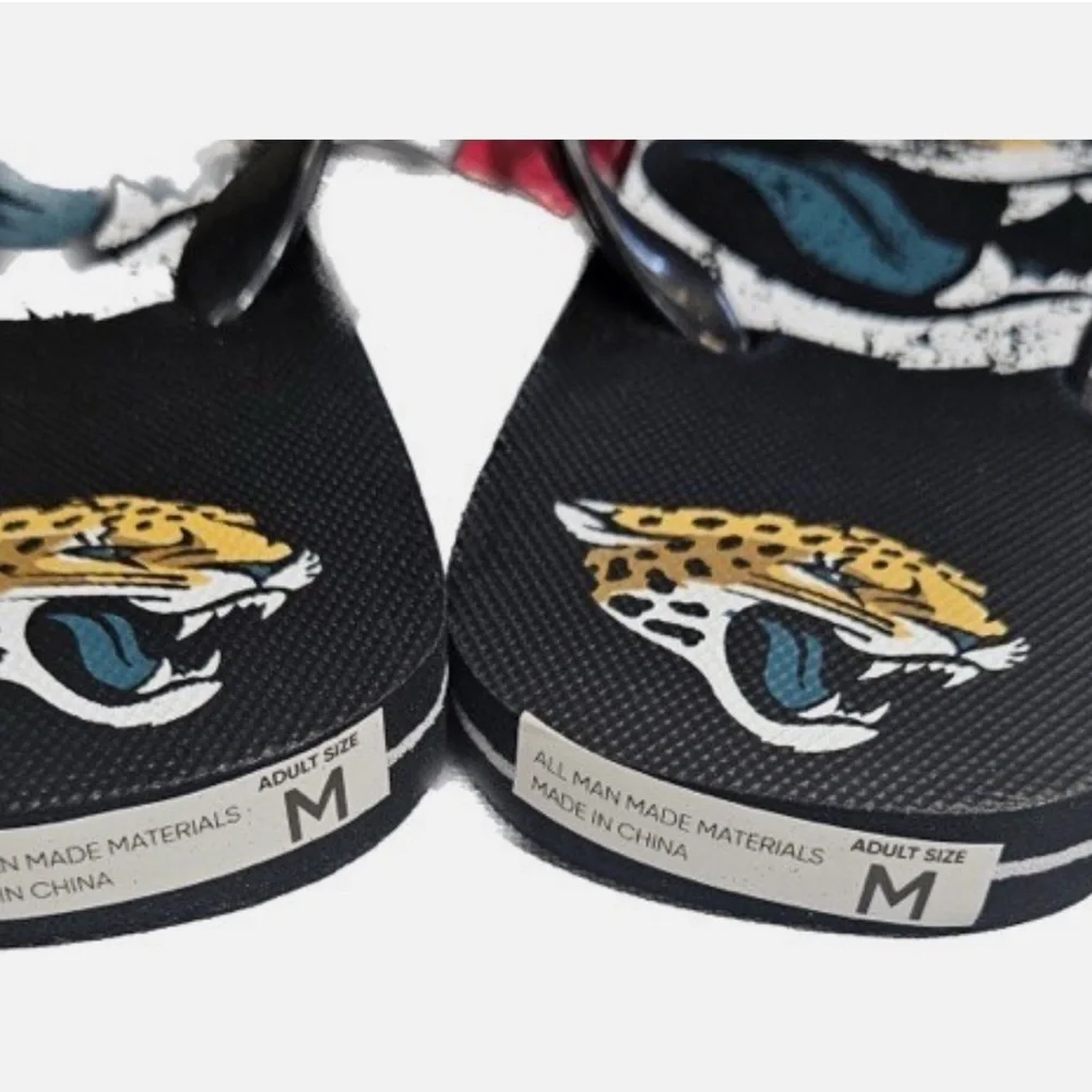 Jacksonville Jaguars Sandals Flip Flops‎ Shoes Mens Medium NFL Football FOCO